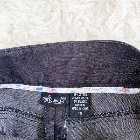 WILLI SMITH Black Cotton Blend Denim Pencil Skirt size 10 - Picture 6 of 6